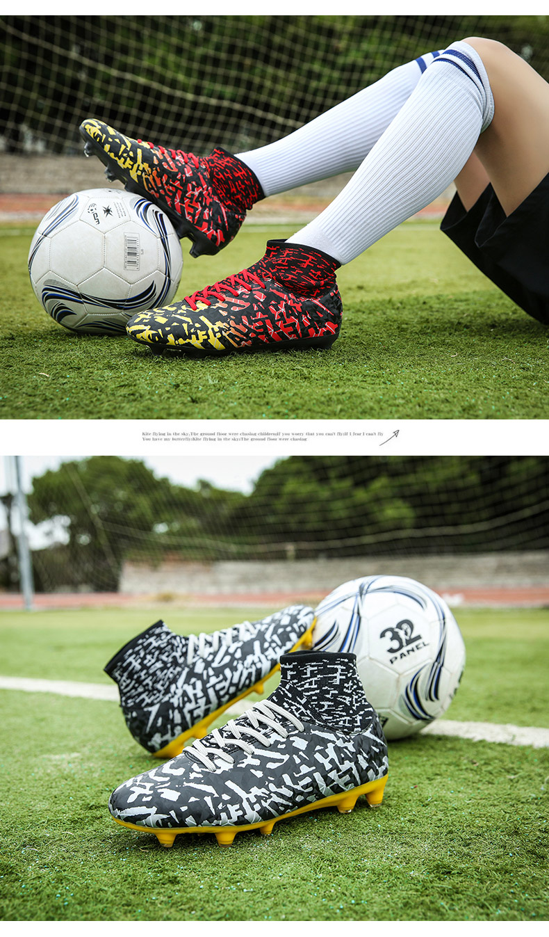 2018 mùa hè giúp đỡ cao spike giày bóng đá cỏ nhân tạo trái đất giày non-slip mặc giày thể thao trai giày giày bóng đá giày the thao nam giá rẻ