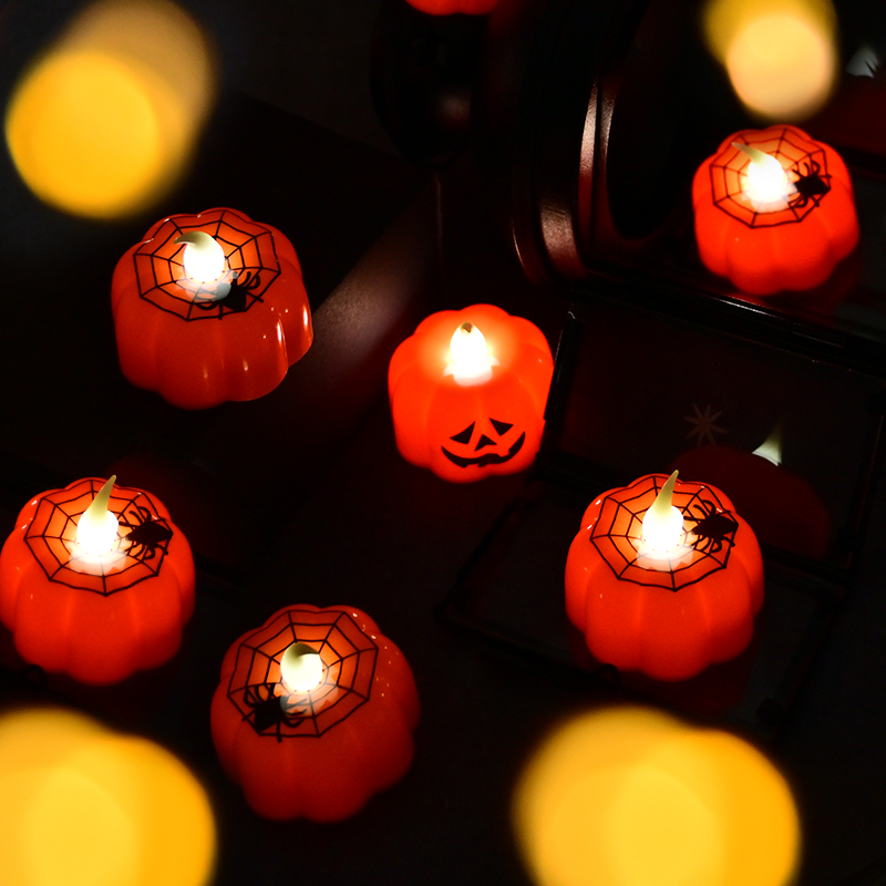 Halloween Pumpkin Light LED Luminous Styling Decorative Swing Accessories Bar Candle Night Light Props 2019 Arranged Ornaments