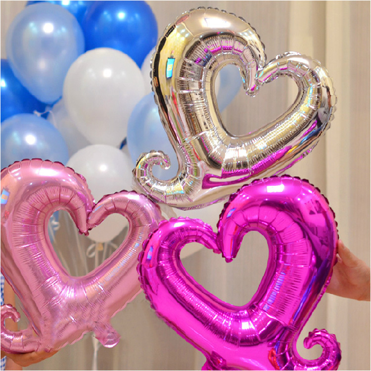 18 inch Gogo heart-shaped aluminum film balloon wedding celebration wedding room wedding decoration Birthday party decoration decoration