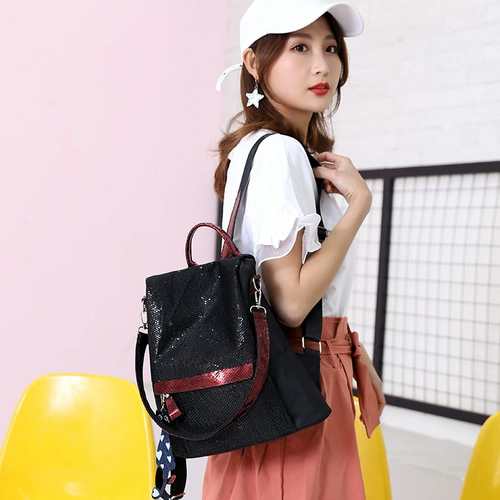 Сумка через плечо, сумка для путешествий, блестки для ногтей, школьный рюкзак, анти-кража, 2020, в корейском стиле, ткань оксфорд