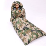 Дорожный съёмный сверхлегкий спальный мешок на четыре сезона с пухом для кемпинга для взрослых для двоих, увеличенная толщина