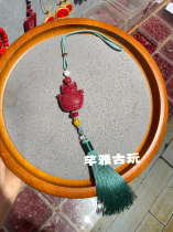 Raw ore purple gold sand Lucky Cat rearview mirror car hanging to attract wealth and good luck safe entry and exit rearview mirror hanging