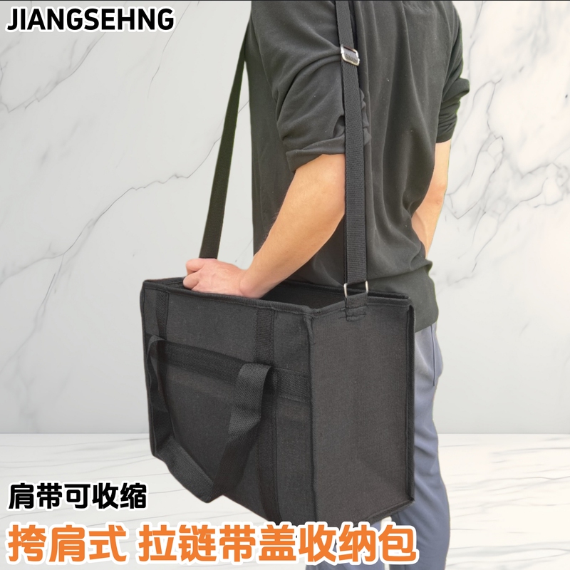 Extra Thick Black Shoulder Bag, Canvas Tool Bag, Large Capacity Luggage Bag, Travel Bag, Thickened and Wear-Resistant