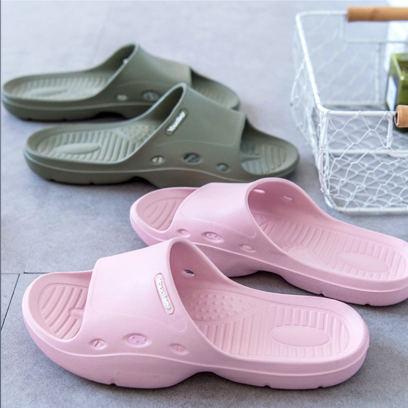Summer pregnant women Seniors Reinforce Non-slip Bathroom Slippers Lady Couple home Home Soft and thick bottom Bath Male