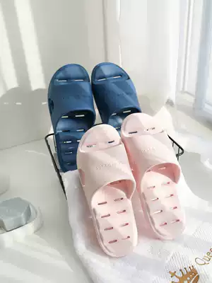 Home indoor non-slip soft bottom leaking bath shower male couple home four seasons bathroom home sandals women's summer