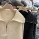 Korean style large lapel zipper wool zipper jacket sweater 2025 autumn and winter fashion versatile loose slimming cardigan