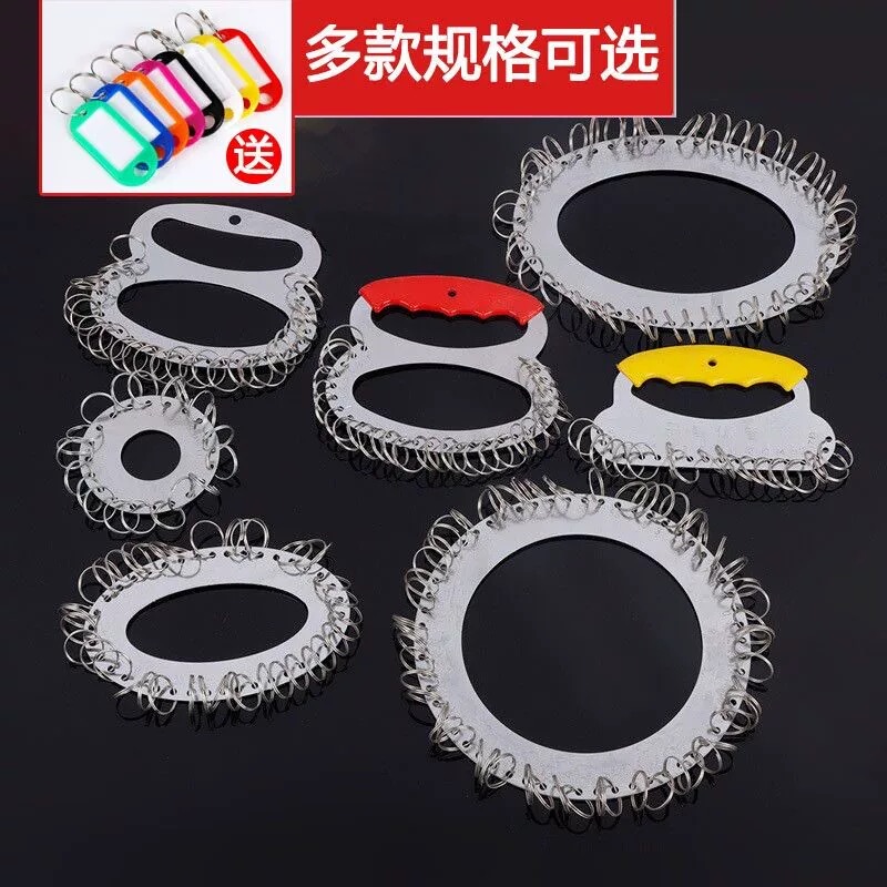 Thickened Metal Key Holder Key Ring Storage, Labelable Key Board for Classified Management, Key Ring Buckle Key Tag String