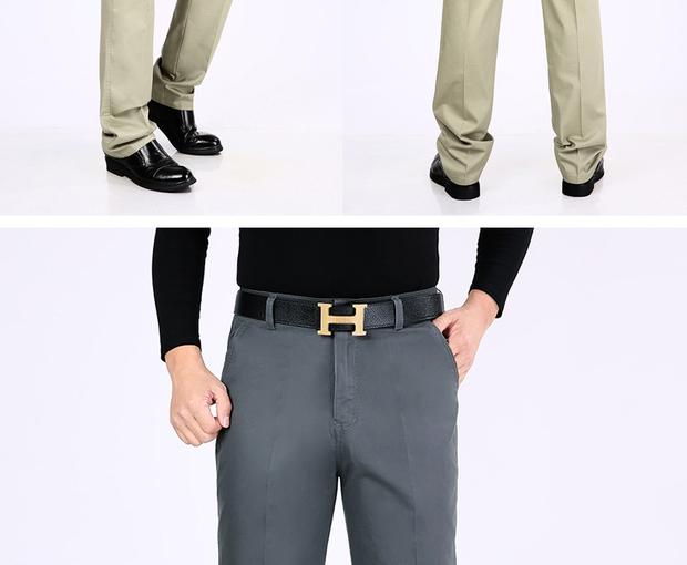 Mùa hè cotton mỏng phần quần dài nam giản dị 30 tuổi trung niên 40-50 tuổi cha tải quần cao cấp quần bò nam đẹp