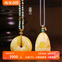 Love all kinds of demonic flowers and white beeswax natural beeswax white honey white honey matching pendant Yuanxi Jewelry 9161