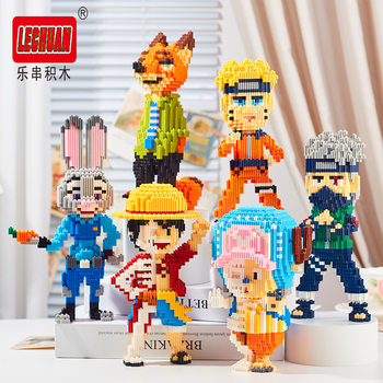 Skull Luffy Chopper One Piece Building Blocks Anime Toys Naruto Kakashi Naruto Fox Rabbit