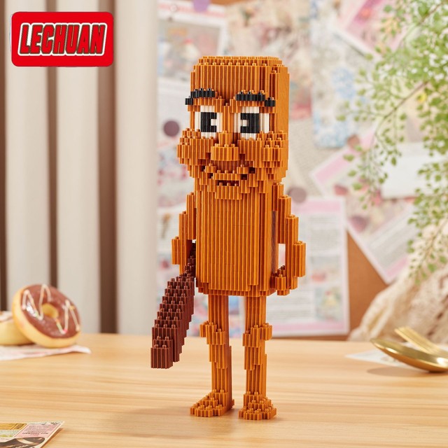 Foreign AI Classic of Mountains and Seas building blocks tungtungsahur wooden stick man Tongtong Tongge assembled abstract toy shark