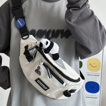 New sports waist and chest bag for middle-aged and older children, handsome and multifunctional