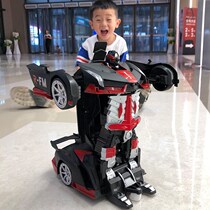 Induction Deformation Car Charging Sports Car Big Remote Control Caravan Robot Children Toy Car Boy Racing Gifts