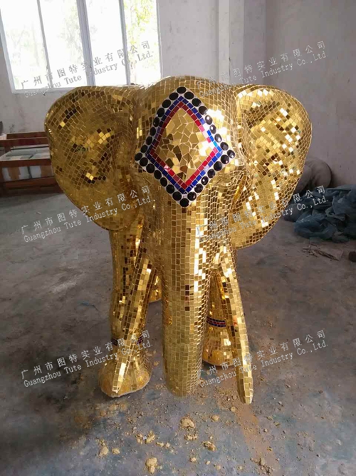 Glass steel mosaic, fortune and auspicious landing of The Elephant Hotel KTV malls3