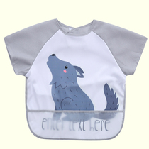 Baby boy hood clothes male and female baby eating waterproof and anti-dirty short sleeves Dining Pocket Rice Pocket Apron Anti-Wear Spring Summer