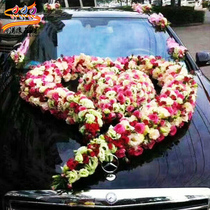 Flower suction cup wedding car 4CM lollipop plastic suction cup front decoration with flower mud new Korean wedding car suction cup