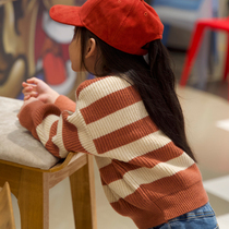 Childrens sweater Girls  knitwear Childrens sweater jacket 2018 autumn and winter new all-in-one base shirt pure cotton