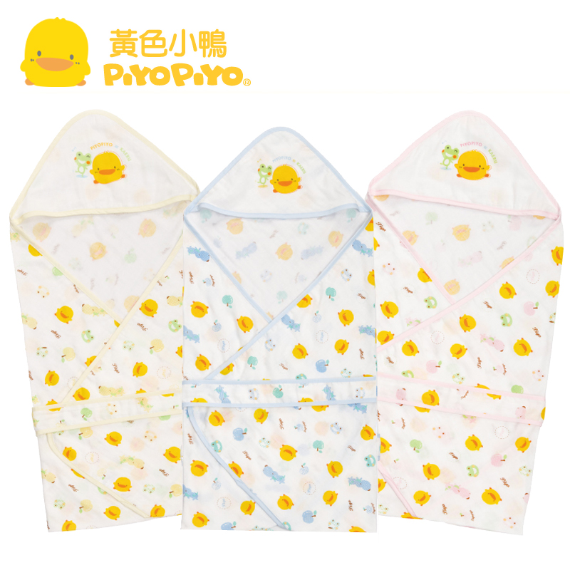 黄色小鸭 伙伴纱布包巾  32021