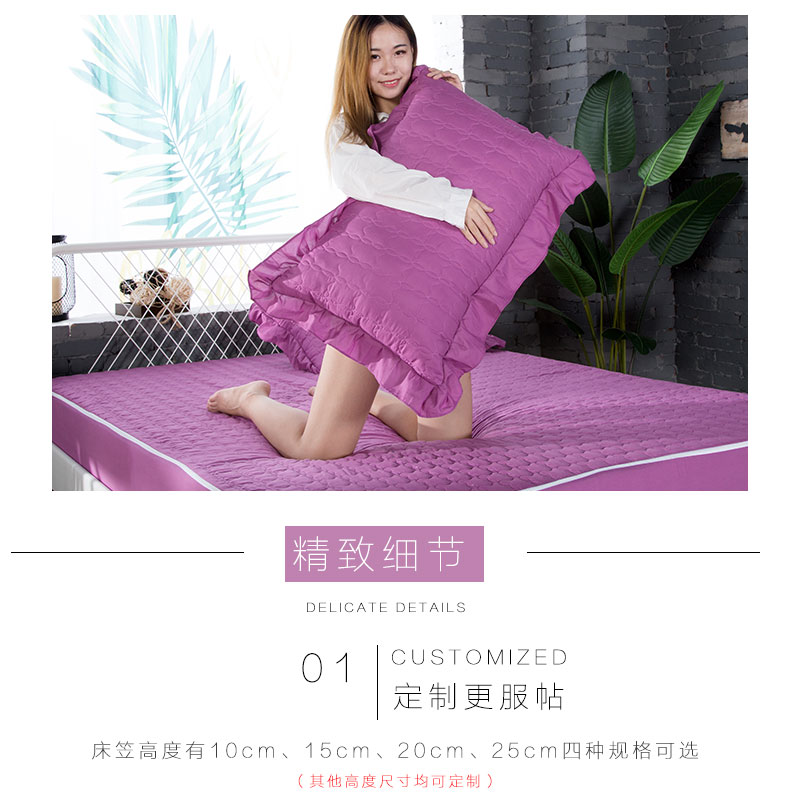 Giường bao gồm tất cả sáu mặt đệm trải giường có đệm một mảnh của mủ nệm bọc dây kéo Simmons bảo vệ nắp trượt - Trang bị Covers Mẫu ga phủ giường