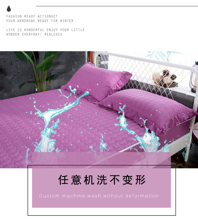 Giường bao gồm tất cả sáu mặt đệm trải giường có đệm một mảnh của mủ nệm bọc dây kéo Simmons bảo vệ nắp trượt - Trang bị Covers Mẫu ga phủ giường