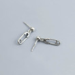 Xiao Zhang's story Simple design S925 sterling silver gender needle back -shaped needle earrings female earrings temperament earrings