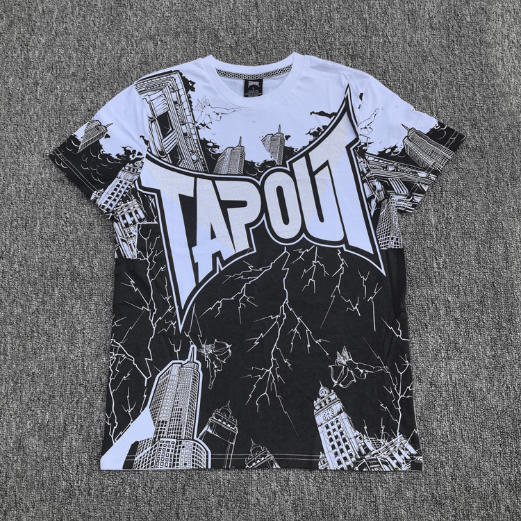 Ufc Boxing Mma Mixed Martial Arts Tapout Men's New Summer Pure Cotton Round Neck Short-Sleeved T-Shirt