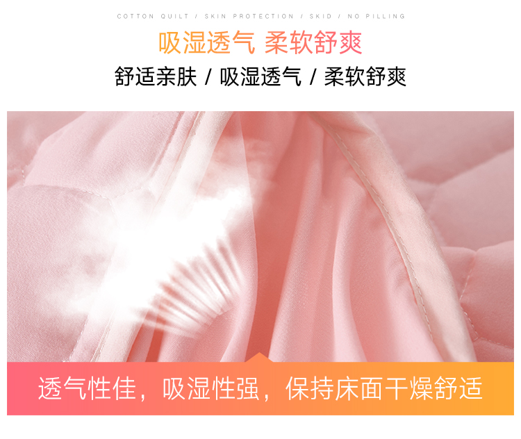 Giường cotton bộ chăn ga đơn chống trượt Simmons trải giường phủ bụi che phủ bảo vệ giường dày 1,5 / 1,8m Ga chun và ga phủ