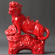 Tang Sancai Tiger Ceramics Tiger Swing Piece Zodiac Tiger Family Residence Decoration Goods Living Room Furnishing Handicraft