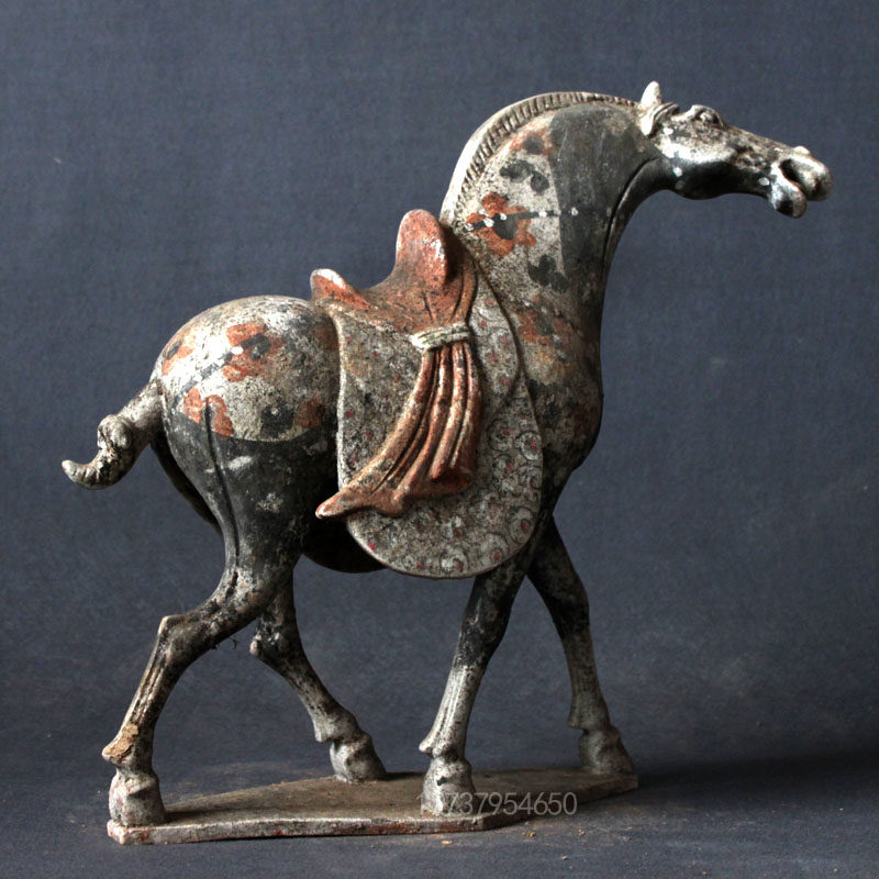 Antique Tao Ma Fab Tang Dynasty Handdrawn Pottery Antique Collection of Old Careers Old Things Chinese Home Decoration