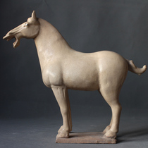 Tang tri-color imitation ancient Mustang Ceramics Horse Pendulum piece Home Decorative Collections Wind Raw Water Up the Horse Hotel Soft