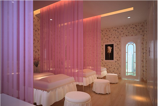 Beauty salon partition screen curtain light romantic dream bedroom balcony bay window princess wind curtain yarn wedding yarn custom