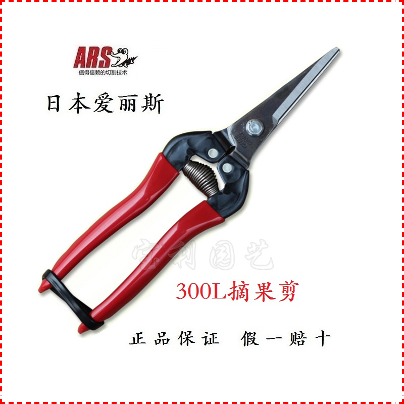 Japan imported Alice ARS300L pruning scissors bud scissors cloth scissors bonsai scissors fruit picking tool pointed scissors