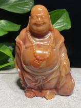 Furong body powder frozen boutique Maitreya Buddha ornaments Collections finely crafted Shoushan stone carving