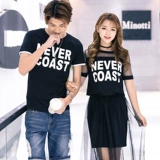 Парная одежда для влюбленных, летняя одежда, комплект, платье, длинная универсальная футболка с коротким рукавом, длина миди