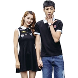 Рубашка без рукавов, юбка, парная одежда для влюбленных, летняя одежда, брендовый комплект, платье, коллекция 2022, воротник поло