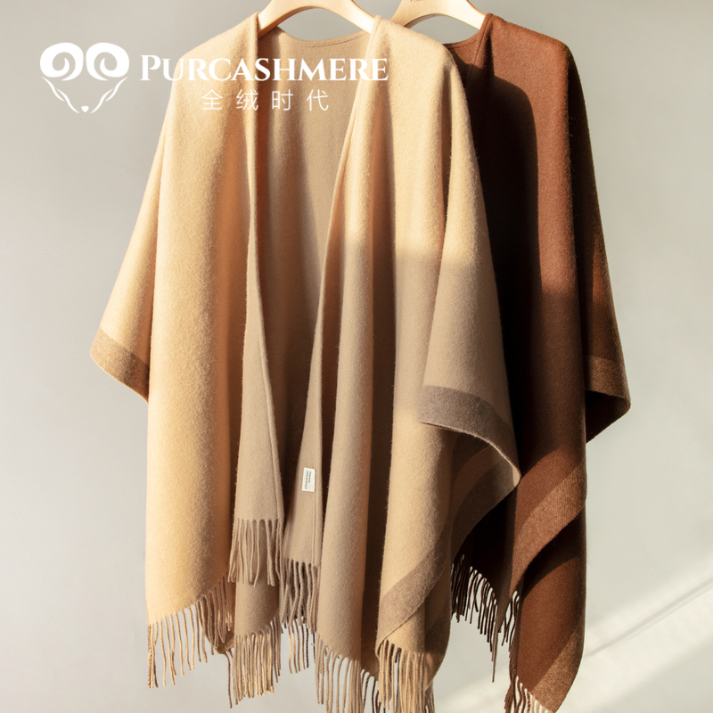 Pure Cashmere Luxury Cashmere Shawl for Women, New Autumn and Winter Warm Wool Scarf, Cape, Throw Blanket