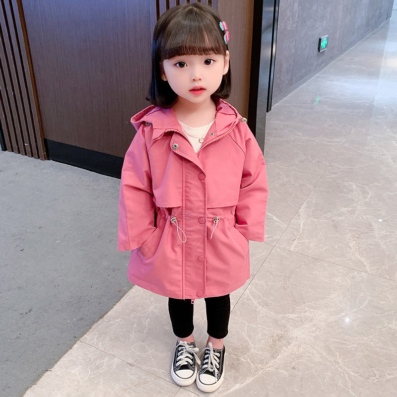 Girl Weaters 2022 Spring Dress New Children Submachine Clothes Foreign Palate Blouse Baby Spring Autumn Medium Long Version Princess Coat