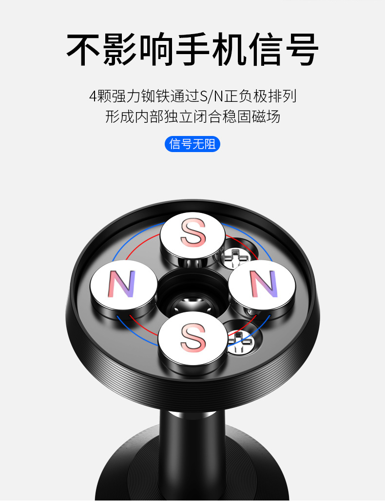 giữ xe với navigation hút ly xe khung phổ quát từ nam châm từ xe của Apple - Phụ kiện điện thoại trong ô tô gắn điện thoại trên ô tô