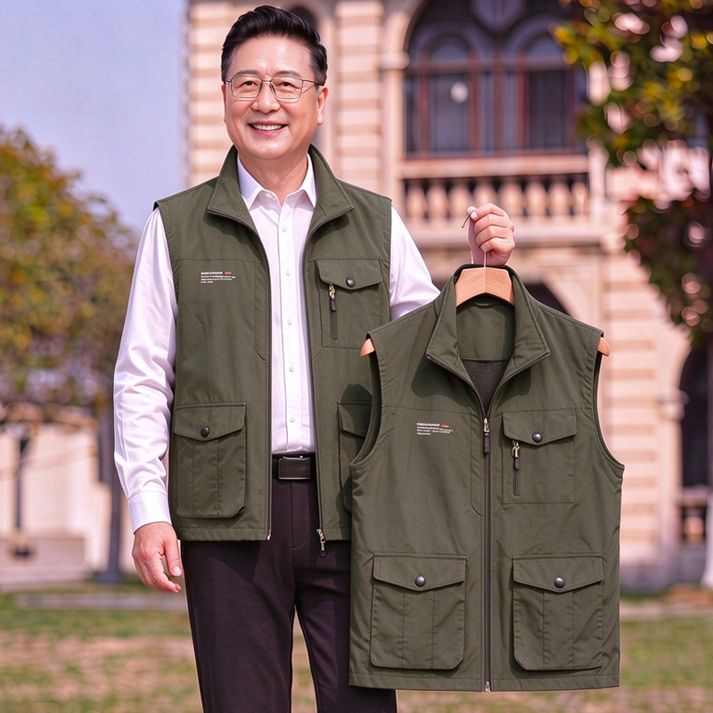 Spring and Autumn Outdoor Quick-Dry Men's Sports Vest Sleeveless Workwear Vest for Middle-Aged and Elderly Men Spring and Autumn Outdoor Quick-Dry Men's Sports Vest Sleeveless Workwear Vest for Middle-Aged and Elderly Men