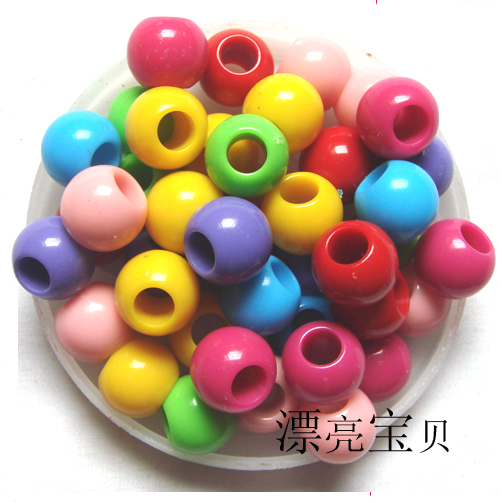 diy handmade string bead ornament accessories 12mm14mm macroporous acrylic solid pearl loose bead beads