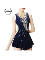 VALEVA figure skating performance clothing children adult competition Costen skating clothing girls skating performance flash diamonds