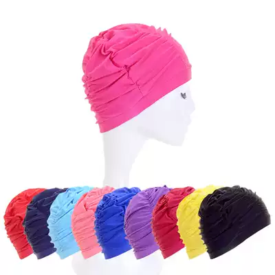 Sanqi new swimming cap cloth women's oversized long hair ear protection comfortable fashion adult equipment hot spring supplies