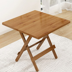 Foldable table house dining table balcony home dining table solid wood stall portable small table