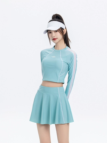 Детский купальник, быстросохнущий раздельный удерживающий тепло лонгслив для школьников для тренировок, подходит для подростков, защита от солнца