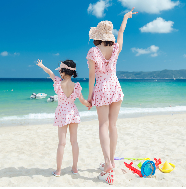 Áo tắm cho bé gái Áo tắm cho bé Áo tắm Công chúa Xiêm Váy bé gái dễ thương Đồ bơi bé trai lớn Cha mẹ và con gái - Bộ đồ bơi của Kid đồ bơi cho bé gái