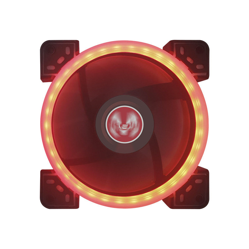 12CM LED red light blue light desktop fan small three-pin interface silent cooling fan chassis fan