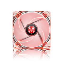 MAZXS 12CM transparent frame LED four red light chassis fan desktop fan silent fan