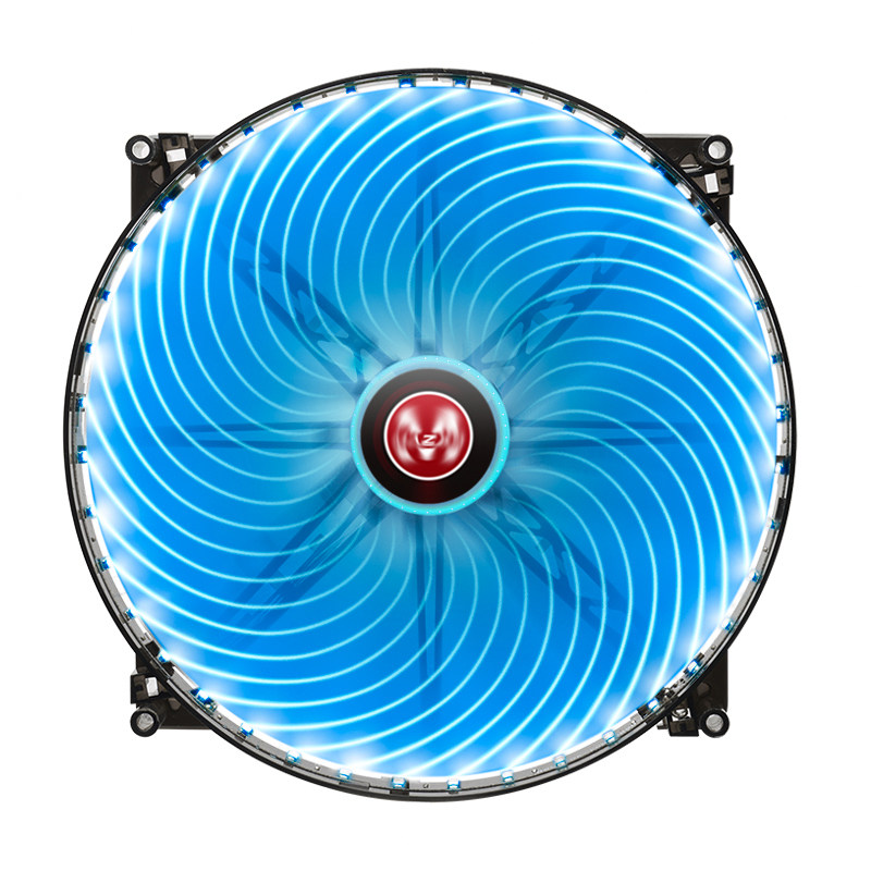 MAZXS 20CM LED host shell fan table computer fan red light blue light green light fan mute fan