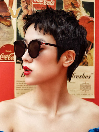 Micropa New Fashion Sunglasses Cat Eye Large Frame Sunglasses for Women Driving Anti-Uv Sunglasses for Men