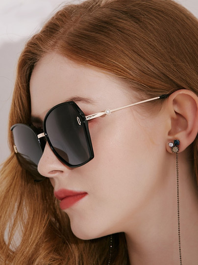 Sunglasses for Women, Uv Protection, Large Face Style, Pearl Street Style, Sun Protection, Polarized, Korean Style, Trendy 2025 Sunglasses